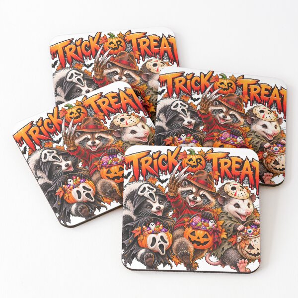 Item preview, Trick or Treat Funny Halloween Animals Horror Costume T-Shirt Design designed and sold by KIDEnia.