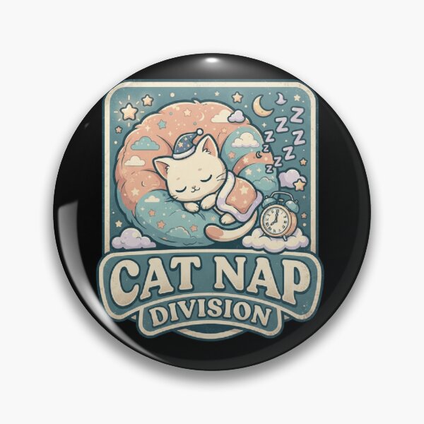 Item preview, Cat Nap Division Funny Retro Sleepy Kitten Cute Parody    designed and sold by mood-draftsman.