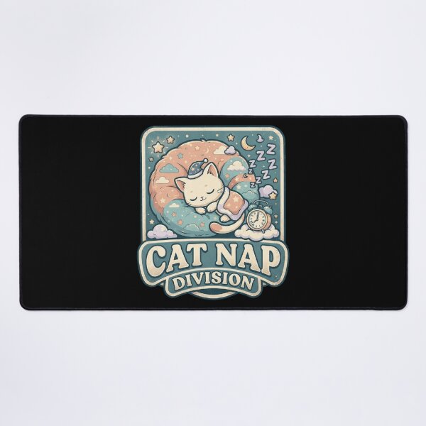 Item preview, Cat Nap Division Funny Retro Sleepy Kitten Cute Parody    designed and sold by mood-draftsman.
