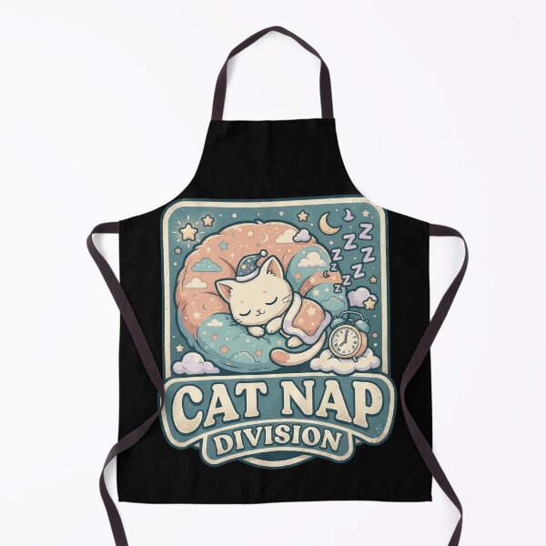 Item preview, Cat Nap Division Funny Retro Sleepy Kitten Cute Parody    designed and sold by mood-draftsman.
