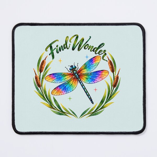 Item preview, Find Wonder — Rainbow Dragonfly and Cattails designed and sold by Penbrook Farms.
