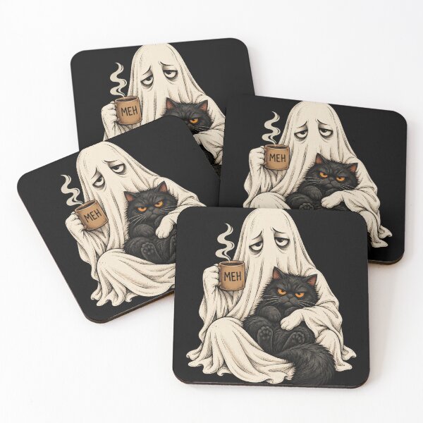 Item preview, Ghost Cat Coffee Meh designed and sold by anapldv.
