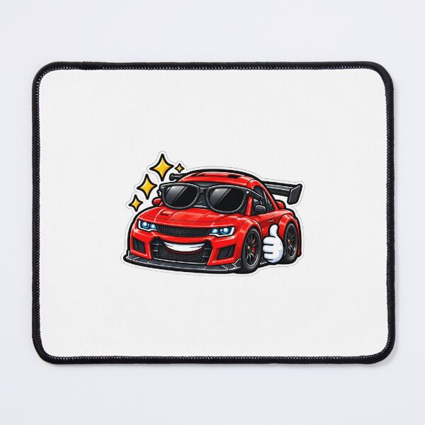 Item preview, Cool Red Sports Car with Sunglasses – Funny Car Enthusiast Design designed and sold by racenox.