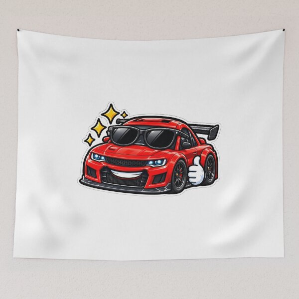 Item preview, Cool Red Sports Car with Sunglasses – Funny Car Enthusiast Design designed and sold by racenox.