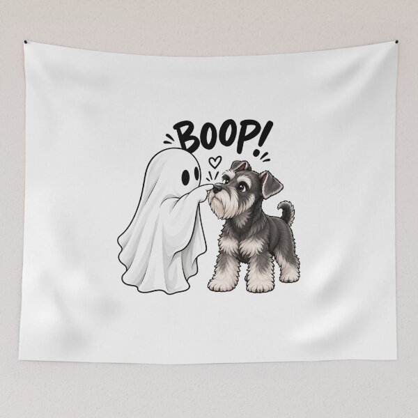 Item preview, Cute Ghost and Schnauzer Halloween designed and sold by anapldv.