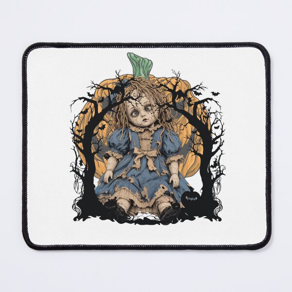 Item preview, Creepy Horror Doll in Pumpkin - Spooky Vintage Halloween Graphic designed and sold by Palette _Vibes.
