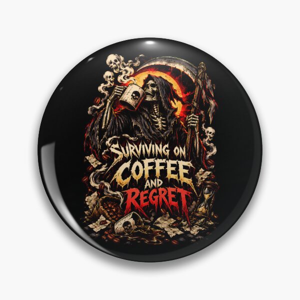 Item preview, Coffee And Regret Grim Reaper Work Metal Shirt designed and sold by Tong4130.