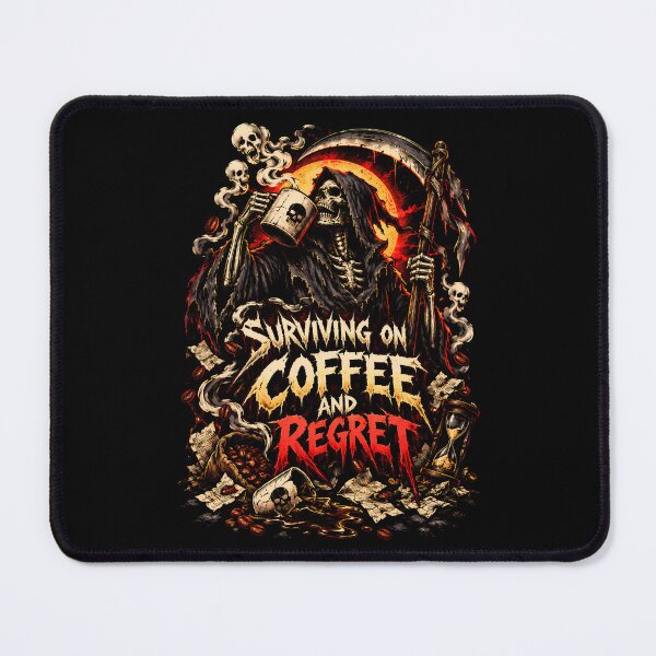 Item preview, Coffee And Regret Grim Reaper Work Metal Shirt designed and sold by Tong4130.