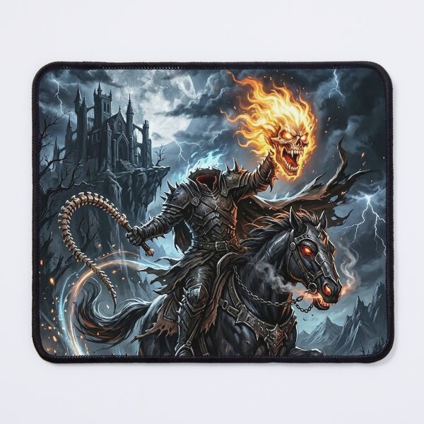 Item preview, Headless Horseman Riding at Midnight - Fantasy Art designed and sold by Lucid Dream Pixel.