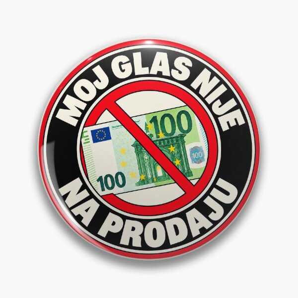 Item preview, ⭐ MY VOTE IS NOT FOR SALE ⭐ - EUR - EURO - MONTENEGRIN - MOJ GLAS NIJE NA PRODAJU designed and sold by WheelieGdArt.