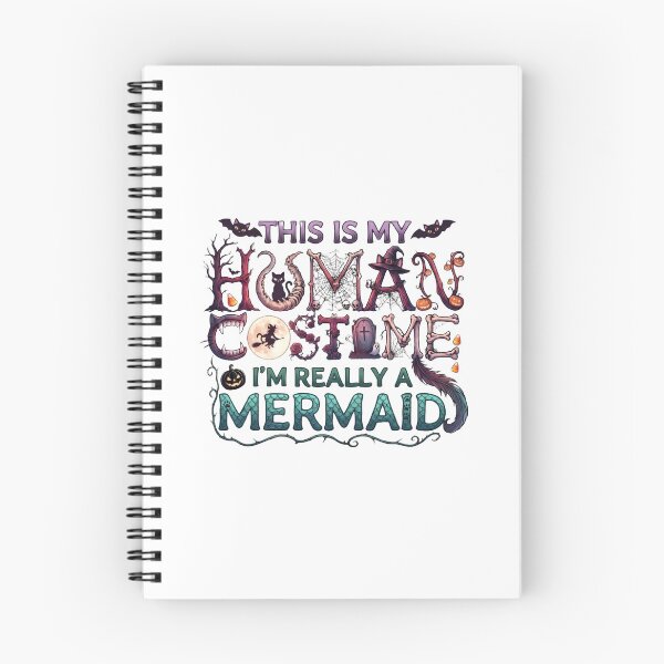 Item preview,  This Is My Human Costume I'm Really A Mermaid Halloween Typography designed and sold by Retro Whiskers.