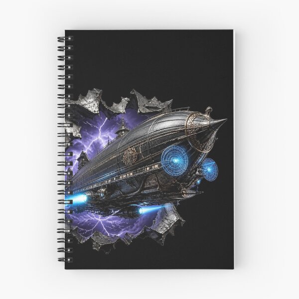 Item preview, Steampunk Cyber Zeppelin Airship Torn Metal Graphic designed and sold by LazyDayzCo.