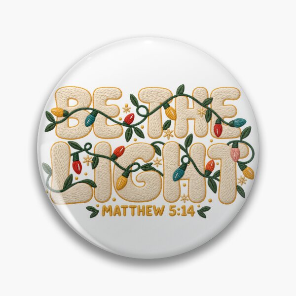 Item preview, Be The Light Matthew 5:14 - Boho Embroidered Christmas Lights Christian designed and sold by Neurospicy Trolls.