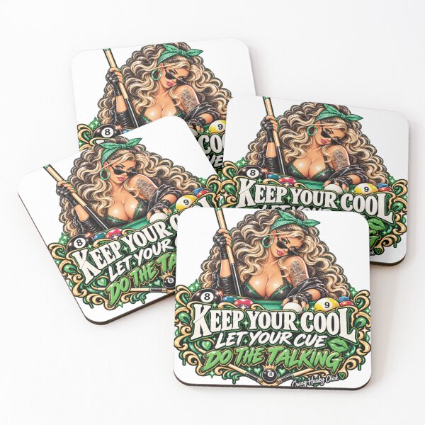 Item preview, Keep your cool let your cue do the talking | Blonde Women's Pool Player Design designed and sold by Crazyhuskychick.