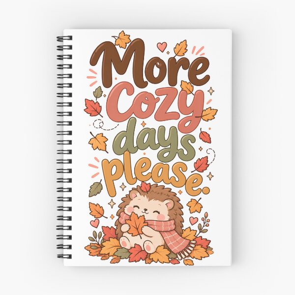 Artikelvorschau, Mehr gemütliche Herbsttage bitte | Herbstanfang | Kawaii-Igel entworfen und verkauft von LittleJoyStudio.Art.