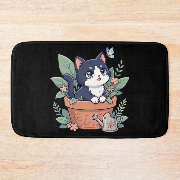 Item preview, Cat in Flower Pot Plant Parent Botanical Cute Kitty  designed and sold by mood-draftsman.