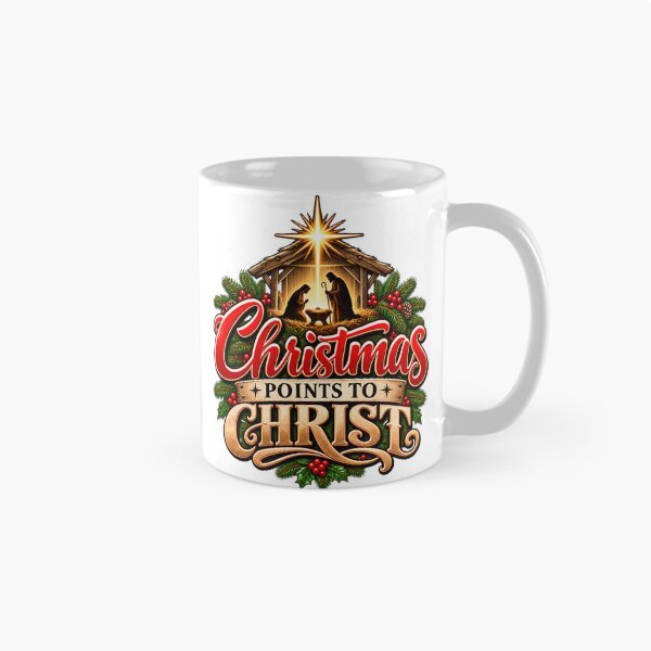 Item preview, Christmas Points To Christ Nativity Christian Christmas designed and sold by 198tees.