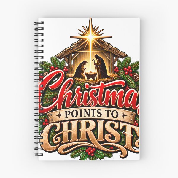 Item preview, Christmas Points To Christ Nativity Christian Christmas designed and sold by 198tees.
