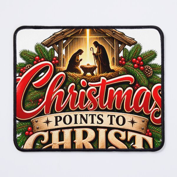 Item preview, Christmas Points To Christ Nativity Christian Christmas designed and sold by 198tees.