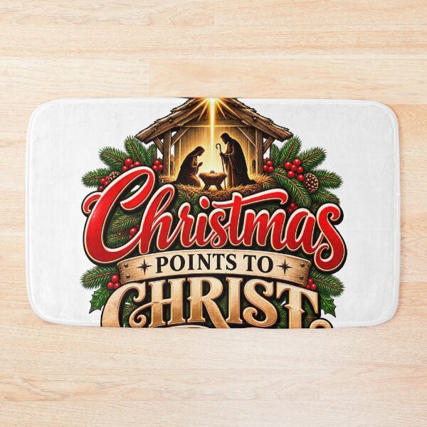 Item preview, Christmas Points To Christ Nativity Christian Christmas designed and sold by 198tees.