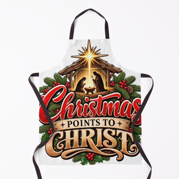Item preview, Christmas Points To Christ Nativity Christian Christmas designed and sold by 198tees.