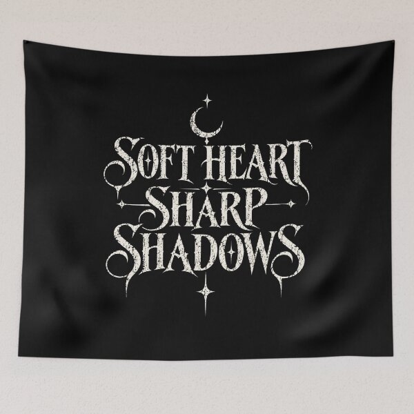 Item preview, Soft Heart Sharp Shadows Gothic Typography designed and sold by TheInkRaven.