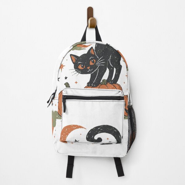 Item preview, Retro Black Cat Halloween Pumpkin Vintage Moon designed and sold by CreativeBrains7.