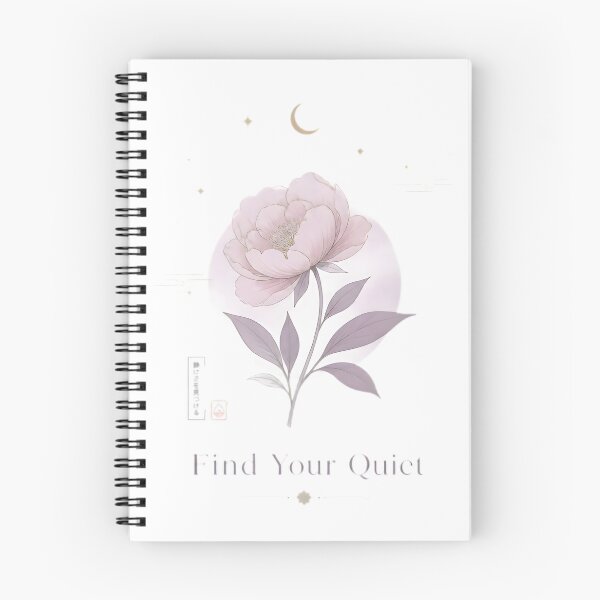 Item preview, Redbubble Title Find Your Quiet Floral Moon | Soft Botanical Self Care Quote designed and sold by dreamz-world.