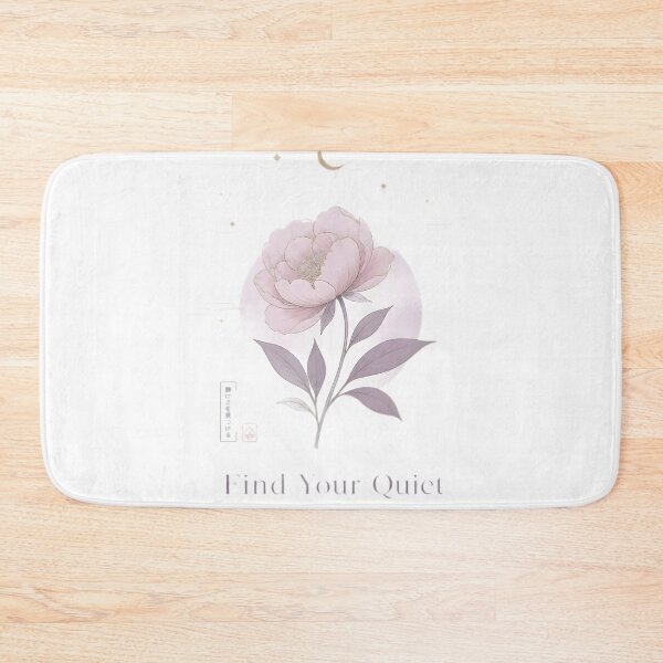 Item preview, Redbubble Title Find Your Quiet Floral Moon | Soft Botanical Self Care Quote designed and sold by dreamz-world.