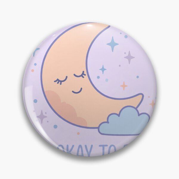 Item preview, It's Okay to Rest Sleepy Moon Pastel Sticker designed and sold by WhaleStore.