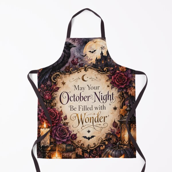 Item preview, May Your October Night Be Filled with Wonder – Gothic Halloween Raven Art designed and sold by blankTeeShirt.