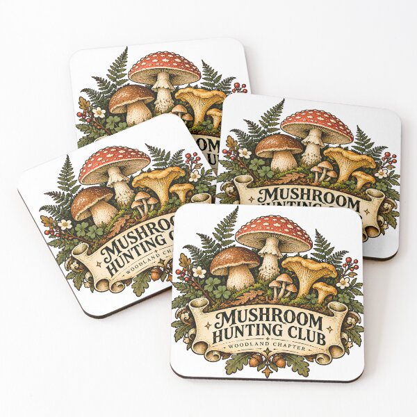Item preview, Vintage Mushroom Hunting Club designed and sold by MysticCanvasAi.