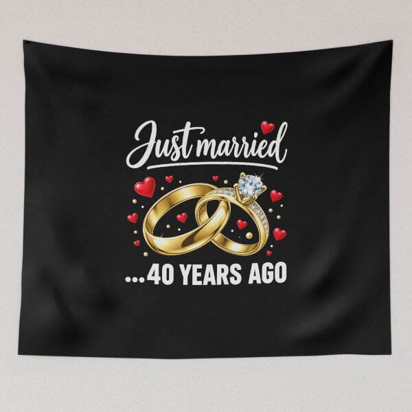 Item preview, 40th Wedding Anniversary Just Married 40 Years Ago designed and sold by anapldv.