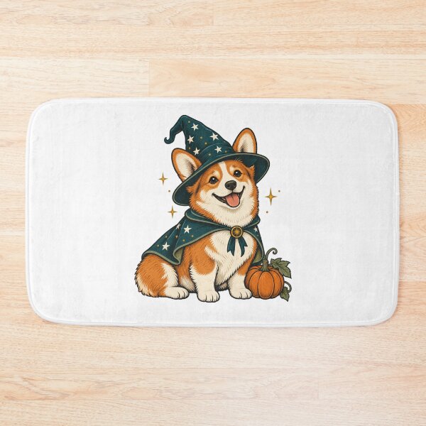 Item preview, Corgi Wizard with Pumpkin - Cute Halloween Dog designed and sold by cybersilverhand.