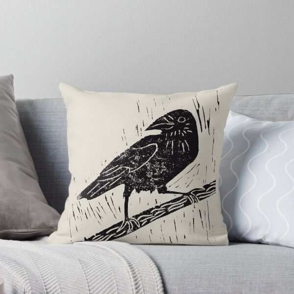 Item preview, Linoprint of a Crow designed and sold by ChloeHaumea.