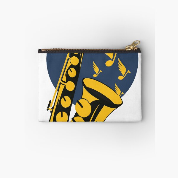 Item preview, Retro Jazz Saxophone Illustration | Midnight Blue Music Design | Vintage Musical Instrument Art | Jazz Lover Gift designed and sold by Studio pod Burom.