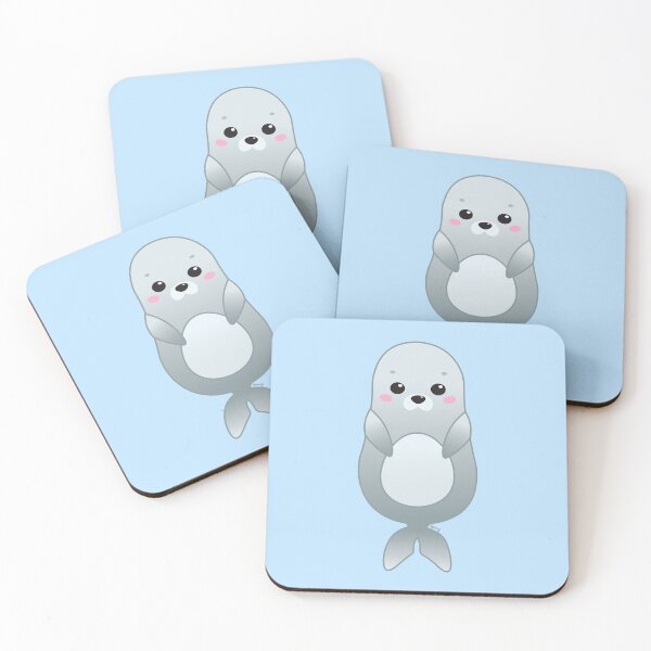 Item preview, Cute Pastel Baby Seal - Kawaii Chibi illustration designed and sold by Agamaji.