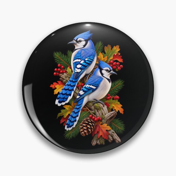 Item preview, Pair of Blue Jays Perched Together designed and sold by RockitBaby.