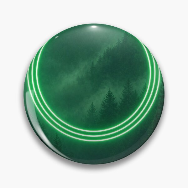 Item preview, Glowing Emerald Ring Portal Over Misty Forest designed and sold by monkeybusiness.pt.