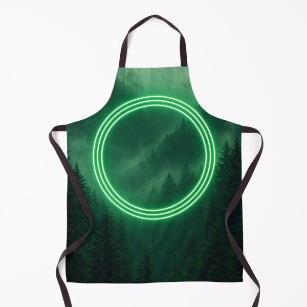 Item preview, Glowing Emerald Ring Portal Over Misty Forest designed and sold by monkeybusiness.pt.