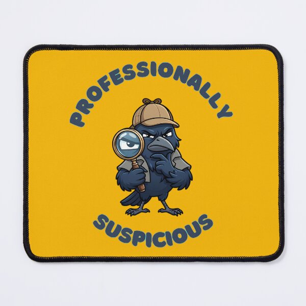 Item preview, Professionally Suspicious Detective Crow designed and sold by ZeroContextArt.