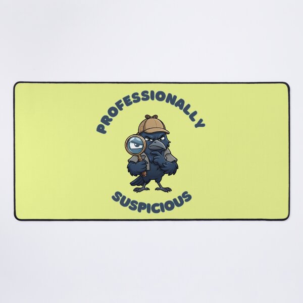 Item preview, Professionally Suspicious Detective Crow designed and sold by ZeroContextArt.