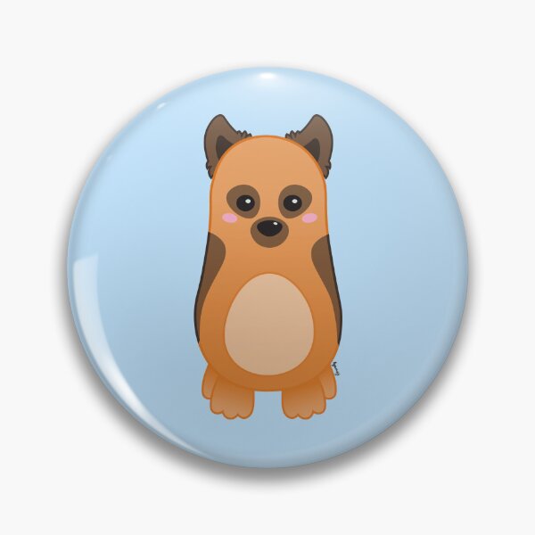 Item preview, Cute Baby German Shepherd Dog - Kawaii Chibi illustration designed and sold by Agamaji.