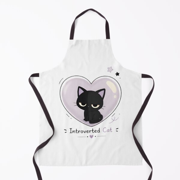 Item preview, Introverted Cat Heart | Cute Black Cat Introvert Aesthetic designed and sold by dreamz-world.