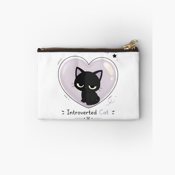 Item preview, Introverted Cat Heart | Cute Black Cat Introvert Aesthetic designed and sold by dreamz-world.