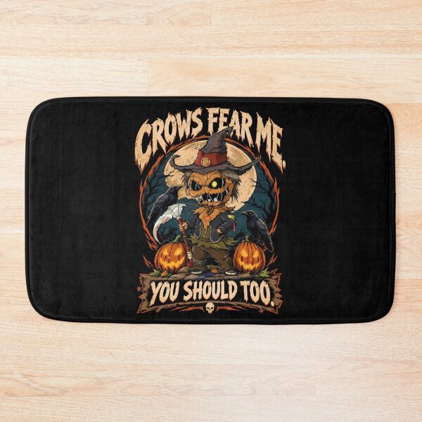 Item preview, Crows Fear Me Too Scarecrow Pumpkin Halloween Gothic Funny Horror Shirt designed and sold by digijob.