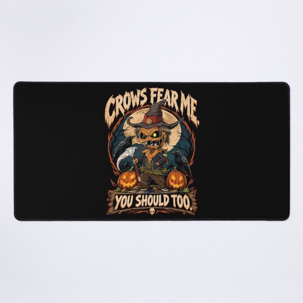 Item preview, Crows Fear Me Too Scarecrow Pumpkin Halloween Gothic Funny Horror Shirt designed and sold by digijob.