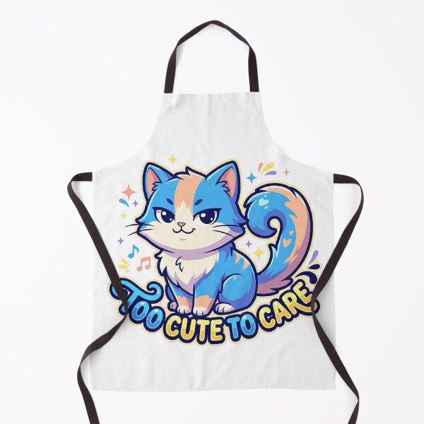 Item preview, Too Cute To Care Sassy Blue Cat Funny Cartoon  designed and sold by mood-draftsman.
