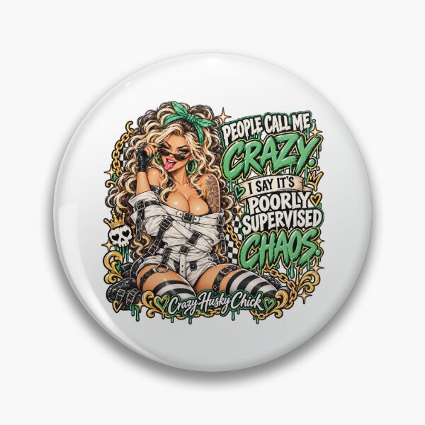 Item preview, People call me crazy I say it's poorly supervised chaos | Blonde Women's Pool Player Design designed and sold by Crazyhuskychick.