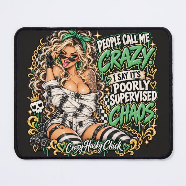 Item preview, People call me crazy I say it's poorly supervised chaos | Blonde Women's Pool Player Design designed and sold by Crazyhuskychick.